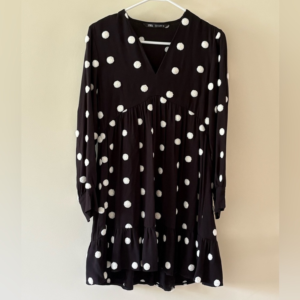 Zara Black & White Polka Dot Dress